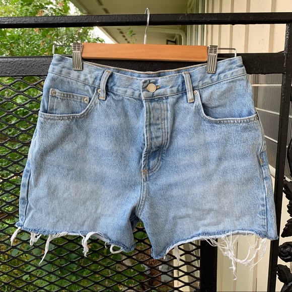 Anine Bing Pants - Anine Bing Jean Shorts Blue 27